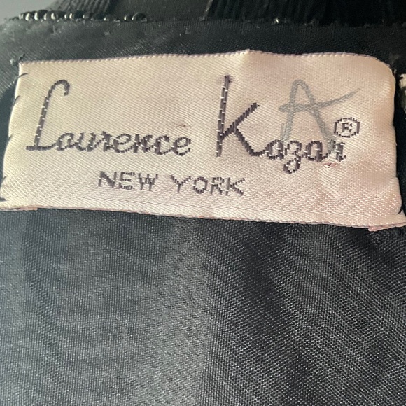 VTG 80s Laurence Kazar Silk Sequins Beaded Jacket Party Event Holiday Black MP - Picture 10 of 10